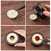 CRASPIRE Beech Handle Wax Sealing Stamp Melting Brass Spoon TOOL-CP0001-11-6