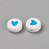 Acrylic Enamel Beads OACR-WH0003-04J-1