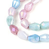 Anti-Tarnish Electroplate Glass Beads Strands X-GLAA-T025-13A-02-3