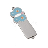 304 Stainless Steel Light Blue Enamel Connector Charms STAS-P377-16P-C-2