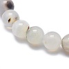 Natural Agate Bead Stretch Bracelets BJEW-K212-C-004-2