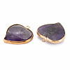 Natural Amethyst Pendants G-N326-124A-3