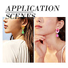 32Pcs 16 Style Spray Painted Iron Stud Earring Findings FIND-TA0001-87-8