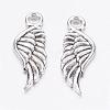 Tibetan Style Zinc Alloy Wing Pendants TIBEP-R334-382AS-RS-2