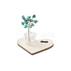 Synthetic Turquoise Chips Tree of Life Decorations AJEW-JD00014-06-4