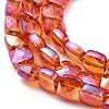 Electroplate Glass Beads Strands EGLA-S176-02-B07-3