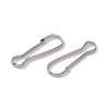 304 Stainless Steel Push Gate Snap Keychain Clasp Findings X-STAS-G291-05P-2