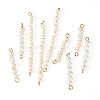 9Pcs Potato Pearl Connector Charms PALLOY-TA00130-1