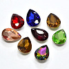 Faceted Teardrop Glass Pointed Back Rhinestone Cabochons RGLA-A008-10x14mm-SM-2