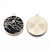 Eco-Friendly Alloy Enamel Pendants ENAM-Q437-039-NR-2