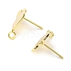 Brass Stud Earring Findings KK-L208-17G-2