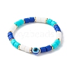 Handmade Polymer Clay Beads Stretch Bracelets BJEW-JB06486-1