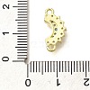 Brass Micro Pave Clear Cubic Zirconia Connector Charms KK-M309-17G-01-3