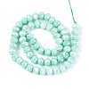 Anti-Tarnish Electroplate Rondelle Glass Beads Strands EGLA-T021-8mm-17-04-3