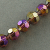 Electroplate Glass Beads Strands X-EGLA-R016-6mm-13-2