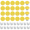 24 Bags Flat Round Cloth Cap Nail Buttons BUTT-BC0001-21D-1