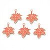 Autumn Theme Rack Plating Alloy Enamel Pendants ENAM-N055-068-1