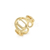 Brass Open Cuff Rings for Women RJEW-K289-01G-U-4