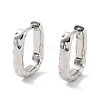 Letter U Rack Plating Brass Hoop Earrings for Women KK-Z038-06P-1