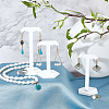 3 Sizes T-Shaped Opaque Acrylic Dangle Earring Display Stands ODIS-WH0029-55-4