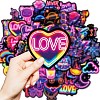 50Pcs Paper Self-Adhesive Picture Stickers AJEW-S036-11-3