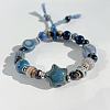 Star Handmade Porcelain & Cotton Cord Beaded Charm Bracelets FS-WGEFA71-01-2