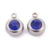 201 Stainless Steel Rhinestone Charms STAS-Z009-03A-02P-1