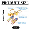 Alloy Resin Polygon Keychains KEYC-TADJ0002-03G-N-2