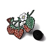 Strawberry with Flower Enamel Pins JEWB-P050-03F-EB-3