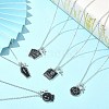 Alloy Enamel Pendant Necklace with 304 Stainless Steel Cable Chains NJEW-JN04372-6