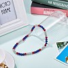 Polymer Clay Rhinestone Round Beaded Necklaces NJEW-SW00049-01-3