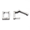 304 Stainless Steel Rectangle Huggie Hoop Earrings STAS-H156-10A-P-3