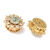 Brass Micro Pave Cubic Zirconia Beads KK-H526-15G-05-2