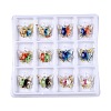 12Pcs Transparent Handmade Lampwork Pendants LAMP-R106-M1-01-B-5