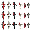 24Pcs 6 Styles Alloy Enamel Pendants ENAM-TA0001-56-9