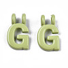 Spray Painted Alloy  2-Loop Link Pendants X-PALLOY-T075-48G-RS-2