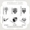 3Pcs 3 Styles Stainless Steel Finger Rings RJEW-GA0001-03-2