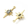 Brass Micro Pave Cubic Zirconia Pendants X-KK-M277-08G-01-2
