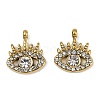 304 Stainless Steel Micro Pave Cubic Zirconia Charms STAS-K302-01B-G-1