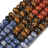 Natural Red Jasper & Tiger Eye & Blue Spot Jasper & Dalmatian Jasper & Topaz Jade & Tianshan Cui Quartzite Beads Strands GG-CBA9281-A08-5x8mm-2