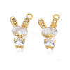 Brass Micro Pave Cubic Zirconia Charms KK-N231-244-1