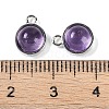 Natural Amethyst Pendants G-K372-03P-02-3