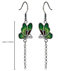 Alloy Enamel Butterfly Dangle Earrings for Women WG8FBC4-01-4