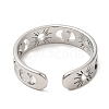 Non-Tarnish 304 Stainless Steel Open Cuff Rings RJEW-K245-55P-2