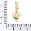 Brass Micro Pave Clear Cubic Zirconia Pendants KK-M307-03G-3