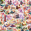 50Pcs Cartoon House Paper Stickers PW-WGA6C8D-01-1