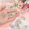 16Pcs  1-Hole Alloy Rhinestone Shank Buttons BUTT-CA0001-32-3