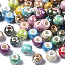 Electroplate Porcelain Beads PORC-N006-001
