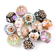 Handmade Indonesia Alloy Beads IPDL-B001-08-1