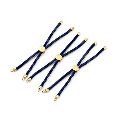 Half Finished Twisted Milan Rope Slider Bracelets FIND-G032-01G-1